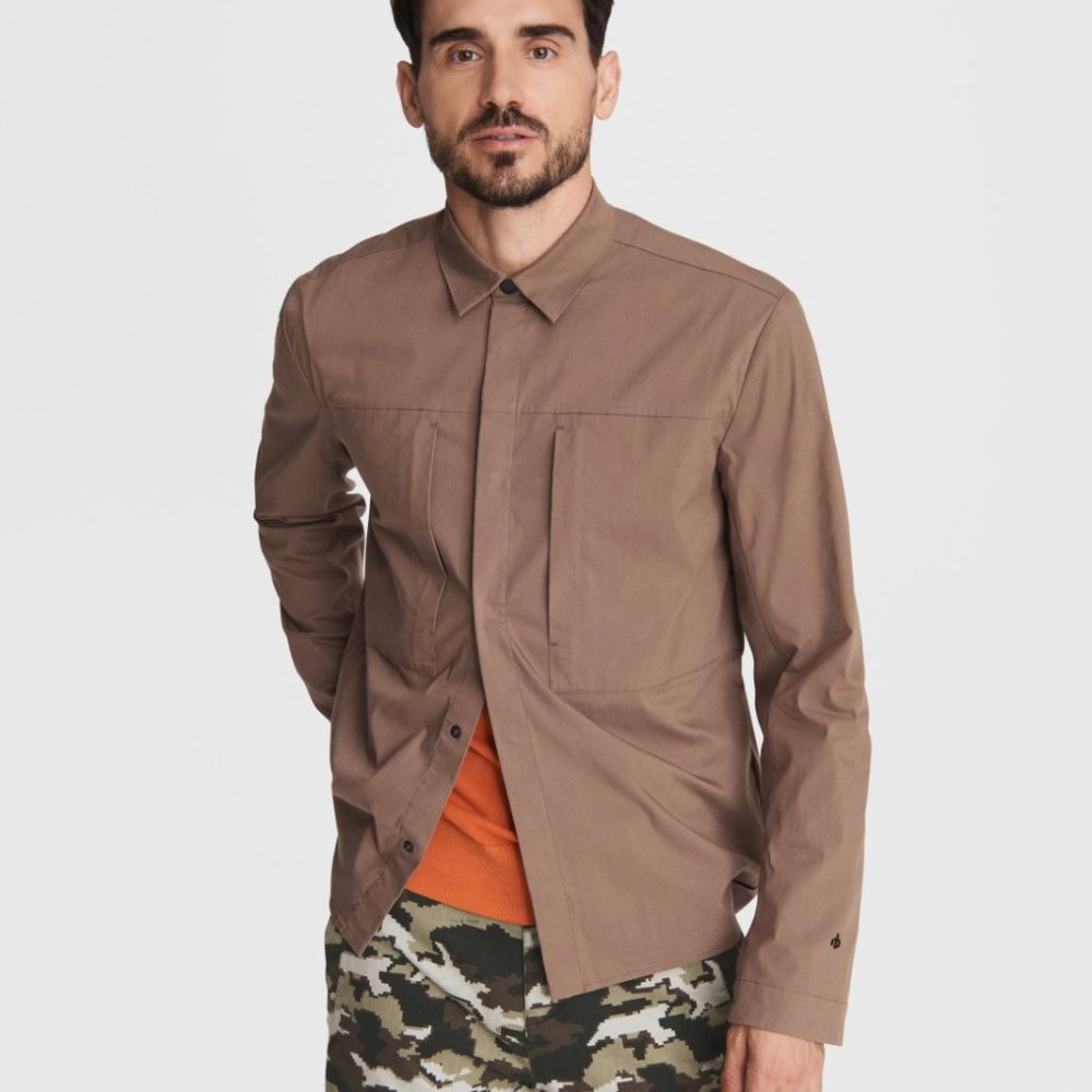 RAG & BONE  Precision Commando Shirt Jacket In Grey SZ XL